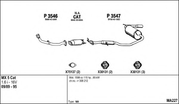 FENNO MA227 Exhaust System